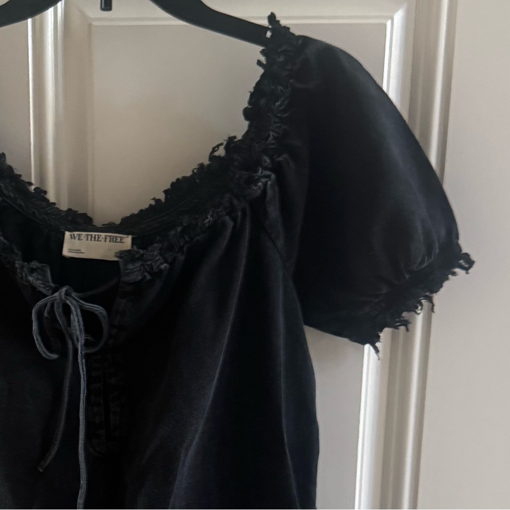 FREE PEOPLE DAISY ROMPER XS S WASHED CHARCOAL - Picture 8 of 9